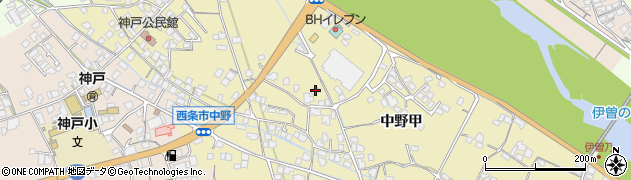 愛媛県西条市中野甲499周辺の地図