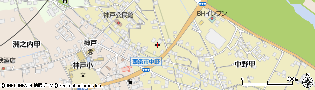 愛媛県西条市中野甲543周辺の地図