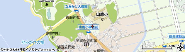 芦屋町役場　山鹿公民館周辺の地図