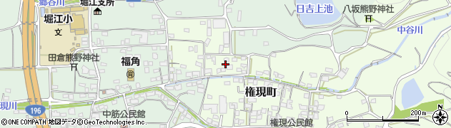 愛媛県松山市権現町周辺の地図