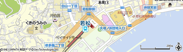若松駅周辺の地図