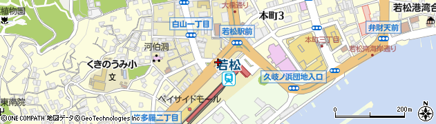 若松駅前周辺の地図