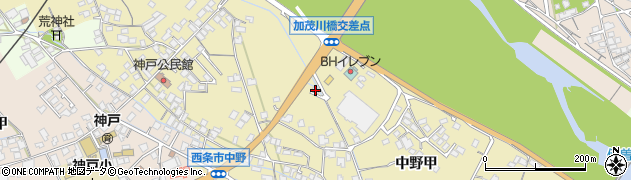愛媛県西条市中野甲494周辺の地図