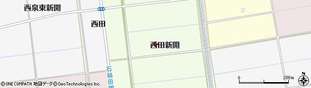 愛媛県西条市西田新開周辺の地図