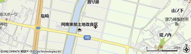 徳島県阿南市見能林町（渡り瀬）周辺の地図