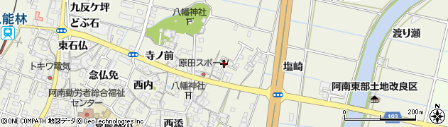 徳島県阿南市見能林町（東浦）周辺の地図