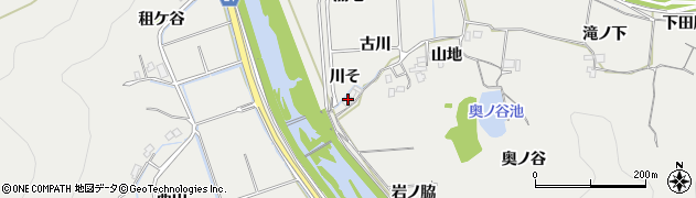 徳島県阿南市長生町（川そ）周辺の地図