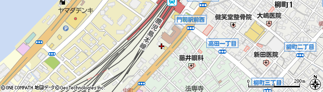 福岡県北九州市門司区中町周辺の地図