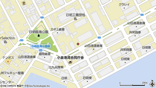 〒803-0801 福岡県北九州市小倉北区西港町の地図