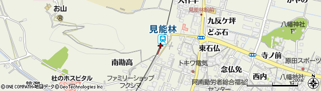 徳島県阿南市周辺の地図