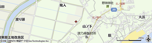 徳島県阿南市見能林町北南林周辺の地図