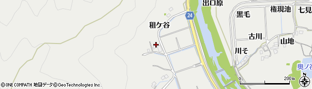 徳島県阿南市長生町租ケ谷周辺の地図