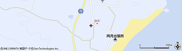 山口県柳井市阿月（合中上）周辺の地図