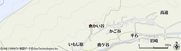 徳島県阿南市見能林町（白かい谷）周辺の地図