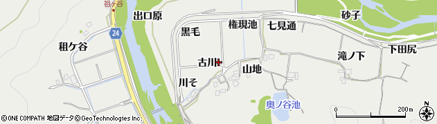 徳島県阿南市長生町古川周辺の地図