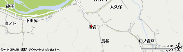 徳島県阿南市長生町（黒岩）周辺の地図