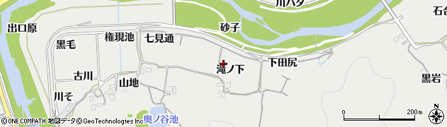 徳島県阿南市長生町（滝ノ下）周辺の地図