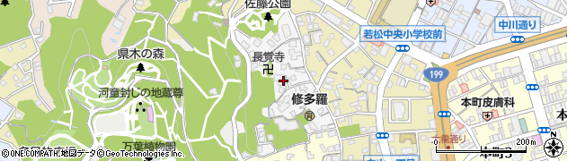 福岡県北九州市若松区山手町周辺の地図