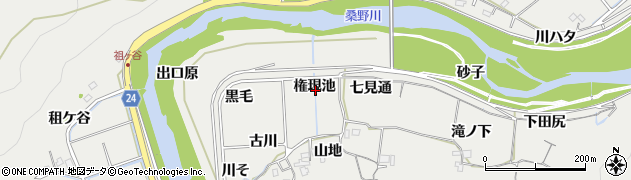 徳島県阿南市長生町（権現池）周辺の地図