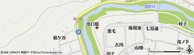 徳島県阿南市長生町（出口原）周辺の地図
