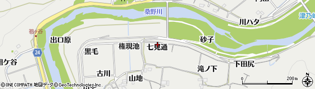 徳島県阿南市長生町（七見通）周辺の地図
