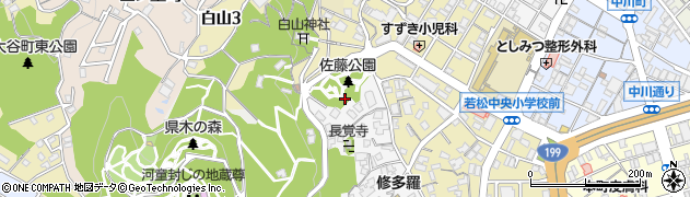 福岡県北九州市若松区山手町1周辺の地図