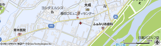 和歌山県御坊市藤田町藤井2124周辺の地図