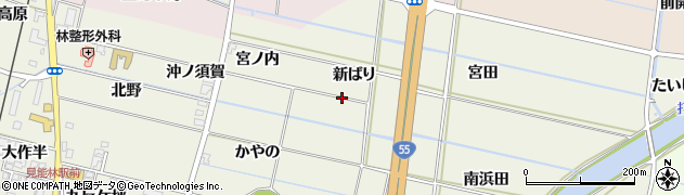 徳島県阿南市見能林町新ばり周辺の地図
