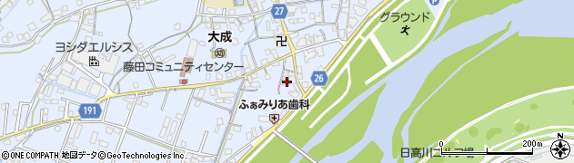和歌山県御坊市藤田町藤井2209周辺の地図