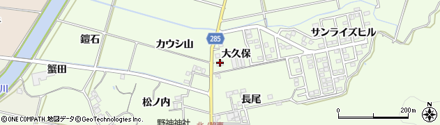 徳島県阿南市中林町（大久保）周辺の地図