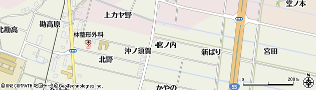 徳島県阿南市見能林町（宮ノ内）周辺の地図