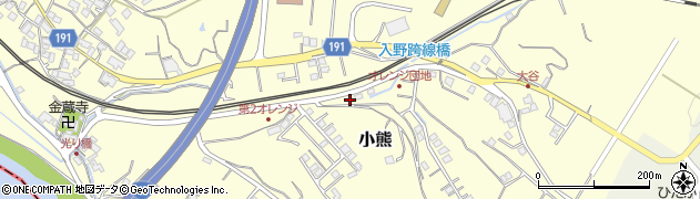 和歌山県日高郡日高川町小熊3801周辺の地図