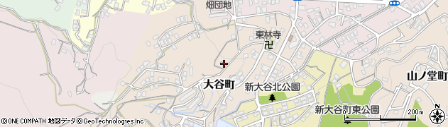 福岡県北九州市若松区大谷町周辺の地図