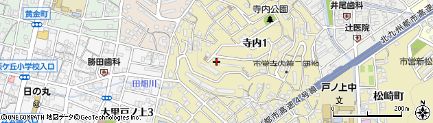 寺内西公園周辺の地図