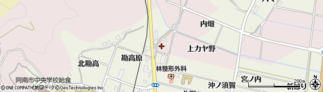 徳島県阿南市学原町上カヤ野周辺の地図