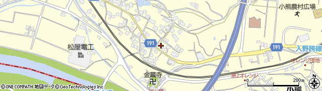 和歌山県日高郡日高川町小熊3480周辺の地図
