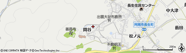 徳島県阿南市長生町間谷12周辺の地図