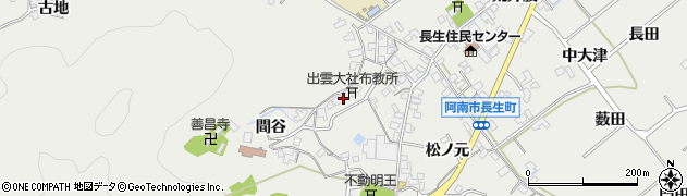 徳島県阿南市長生町周辺の地図