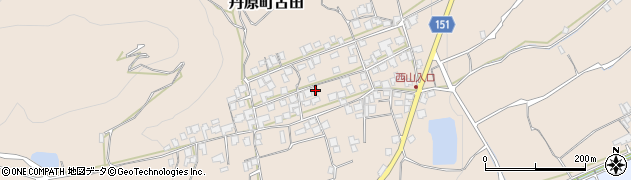 愛媛県西条市丹原町古田1401周辺の地図