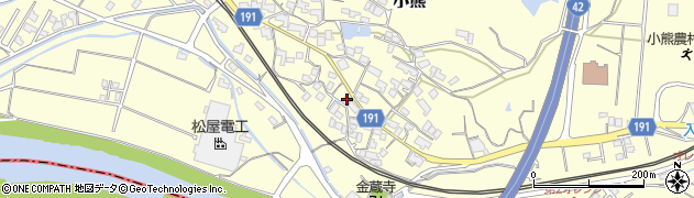 和歌山県日高郡日高川町小熊3396周辺の地図