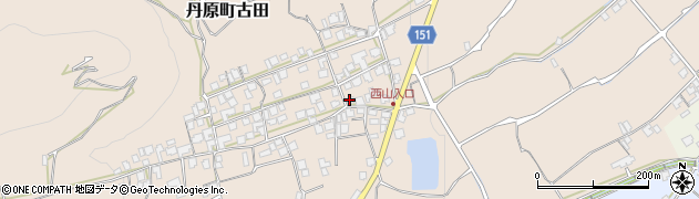 愛媛県西条市丹原町古田1376周辺の地図