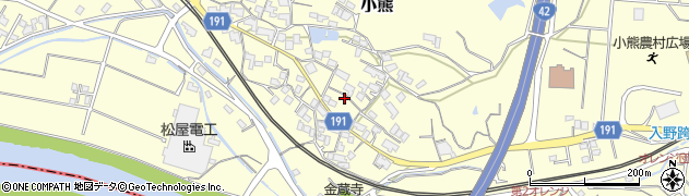 和歌山県日高郡日高川町小熊3431周辺の地図