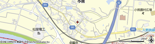 和歌山県日高郡日高川町小熊3445周辺の地図