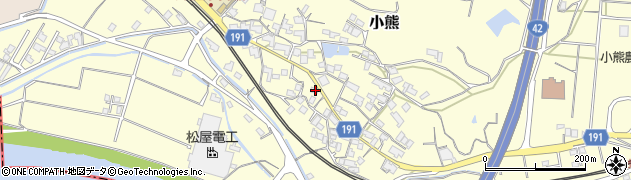 和歌山県日高郡日高川町小熊3400周辺の地図