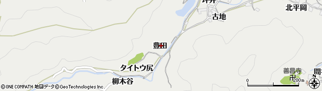 徳島県阿南市長生町（豊田）周辺の地図