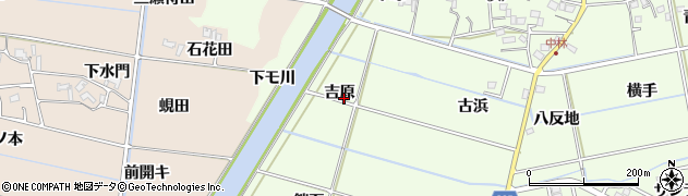 徳島県阿南市中林町吉原周辺の地図