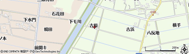 徳島県阿南市中林町（吉原）周辺の地図