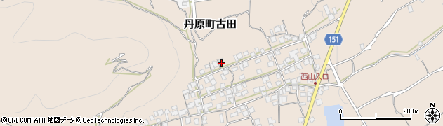 愛媛県西条市丹原町古田1450周辺の地図