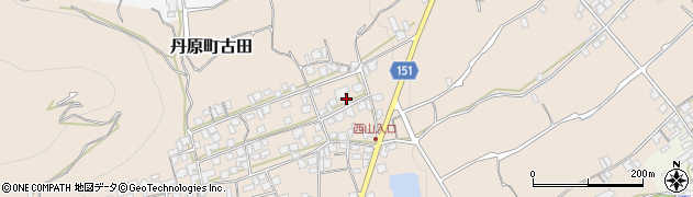 愛媛県西条市丹原町古田1417周辺の地図