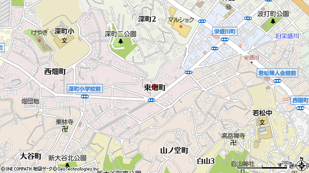 〒808-0044 福岡県北九州市若松区東畑町の地図